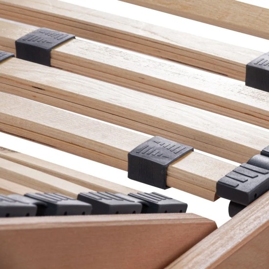 Rete letto in legno reclinabile dettaglio cursori