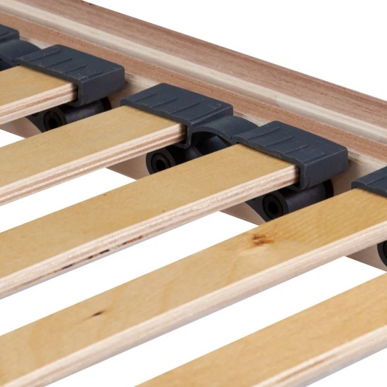 Rete letto in legno reclinabile dettaglio inserti