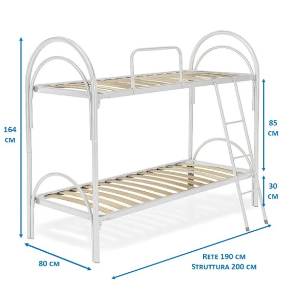 Dimensioni letto a castello bianco