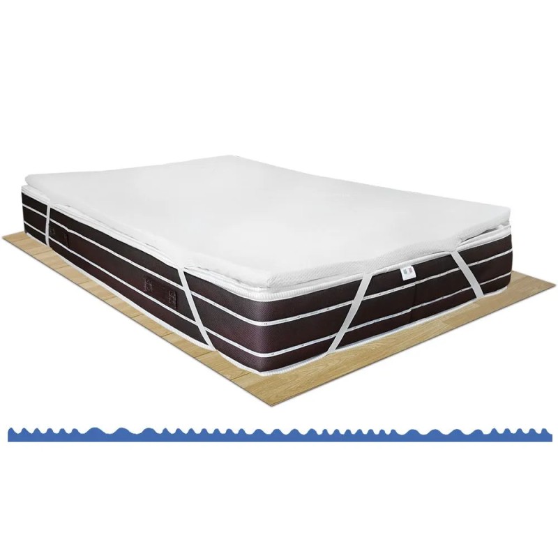 Topper memory fresh multionda su materasso piazza e mezza