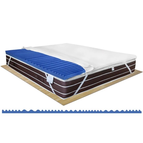 Topper memory fresh multionda su materasso matrimoniale