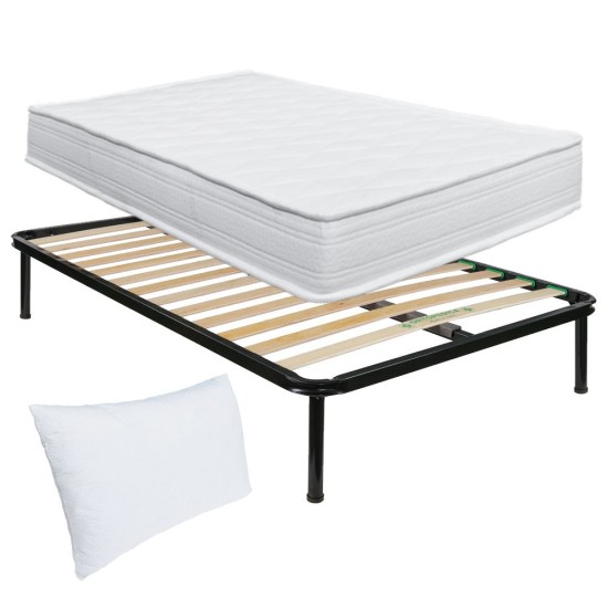 Kit Materasso piazza e mezza Norvegia + Rete a doghe + Cuscini