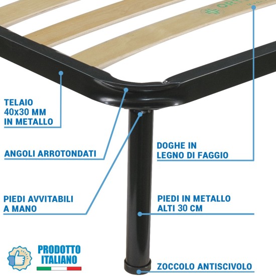 Kit Rete e materasso memory: dettaglio reti doghe