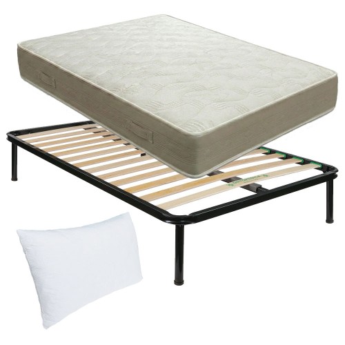 Kit 120x190 Materasso Memory FINLANDIA + Rete a doghe + Guanciale