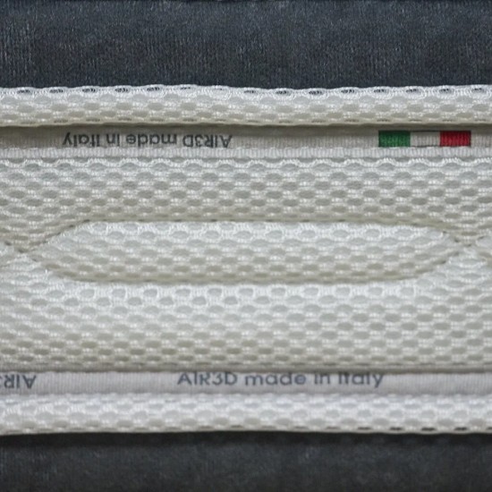 Materasso a molle insacchettate e memory Tenerife dettaglio fascia traspirante