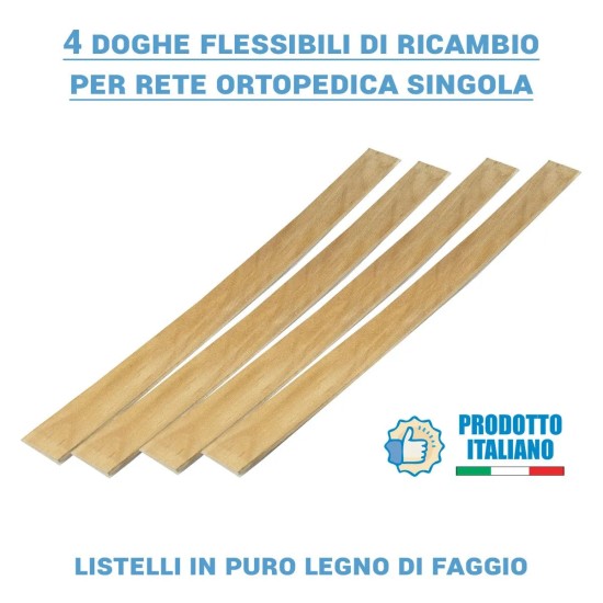 4 Doghe di ricambio per rete singola